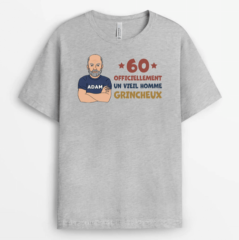 idée cadeau papa 60 ans t-shirt personnalisé