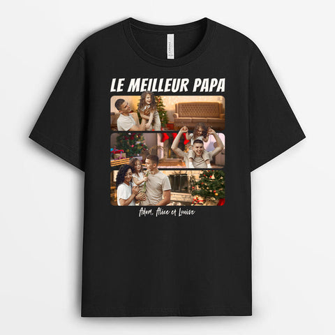 T-Shirt Meilleur Papa De Tous Les Temps Personnalisé