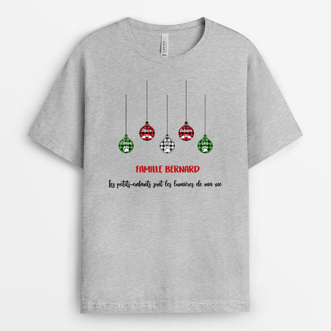 Idée cadeau famille 4 personne de T-shirt Famille Mamie Maman Personnalisé