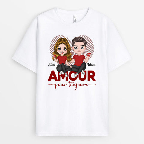 Idée cadeau pour parents qui ont tout T-shirt Amour Pour Toujours Personnalisé