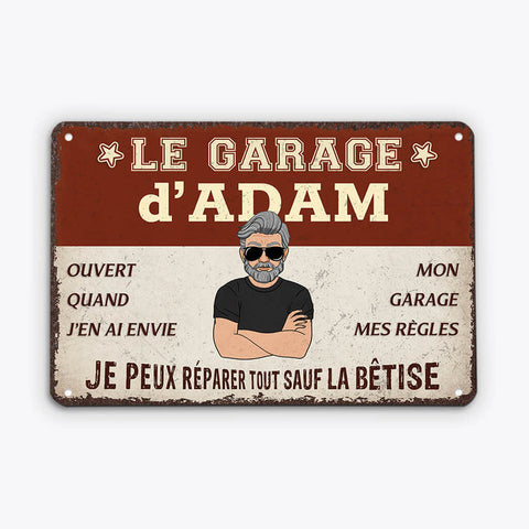 Idee cadeau oncle et tante Plaque Je Peux Réparer Tout Sauf La Bêtise Personnalisée