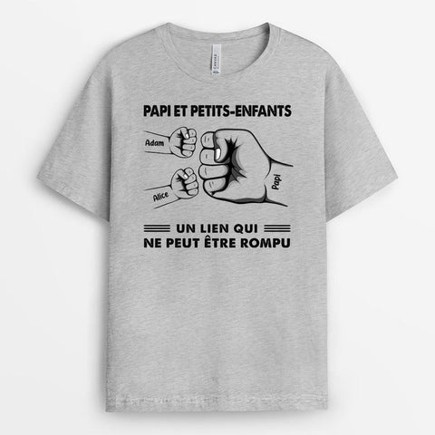 Idée cadeau tonton T-shirt Papa Papi Enfants Lien Pas Rompu Personnalisé