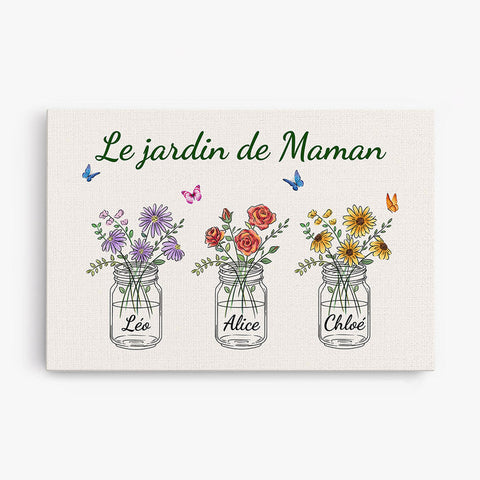 Idée cadeau pour cycliste  Toile Le Jardin De Maman Personnalisée