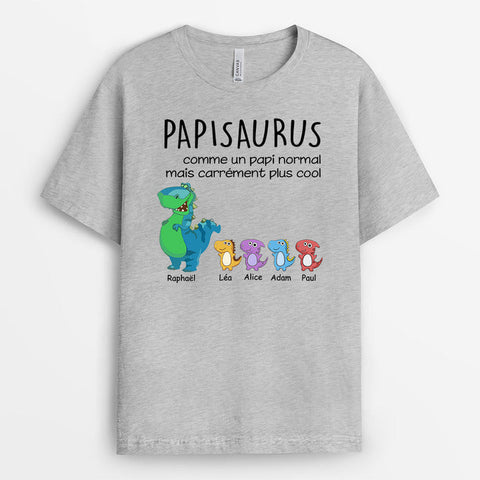 Idée cadeau pour cycliste  T-Shirt Papisaurus Papasaurus Cool De Petits Dinosaures Personnalisé