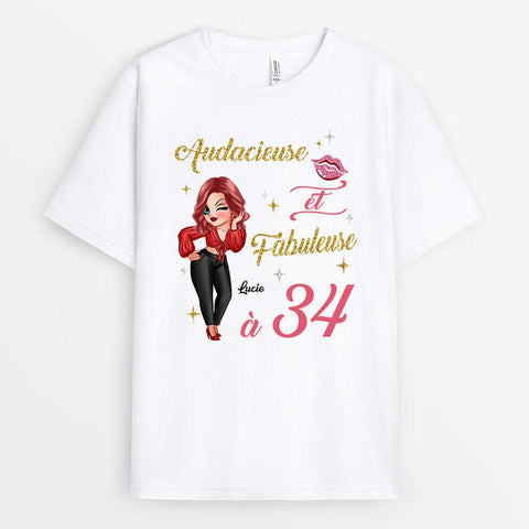 Idée cadeau remerciement T-Shirt Audacieuse Et Fabuleuse Personnalisé