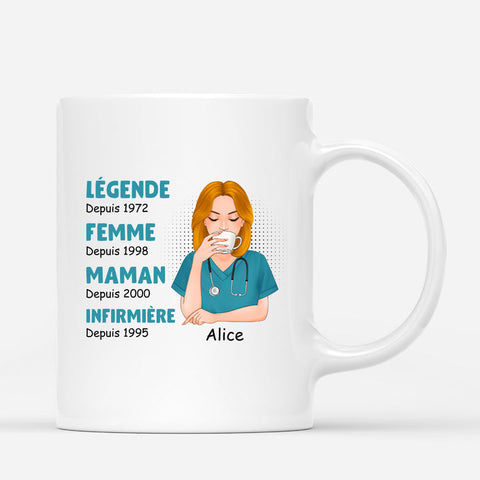 Mug Épouse Maman Mamie Infirmière Géniale Personnalisé idée cadeau pour remercier un médecin