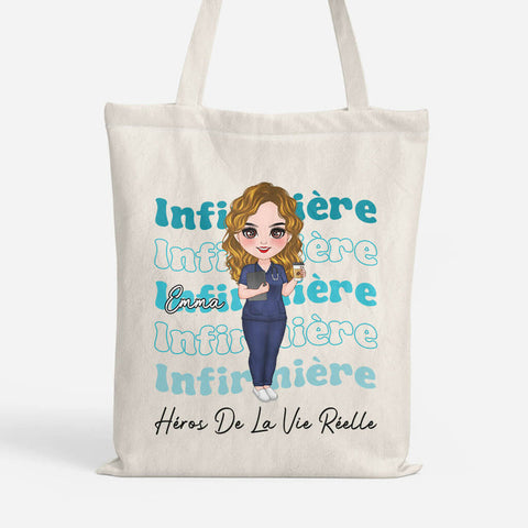 Offrir Tote Bag Héros De La Vie Réelle Personnalisé comme idee cadeau remerciement medecin