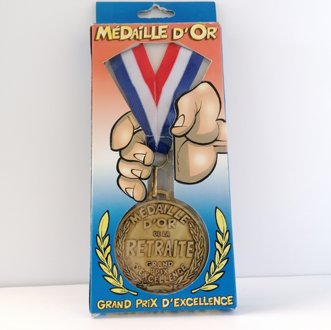 Médaille d'Or - Idée Cadeau Retraite Femme