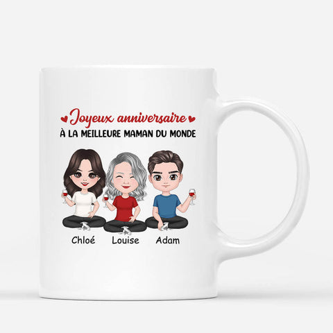 Idée cadeau tata Mug Joyeux Anniversaire à La Meilleure Maman Du Monde Personnalisé