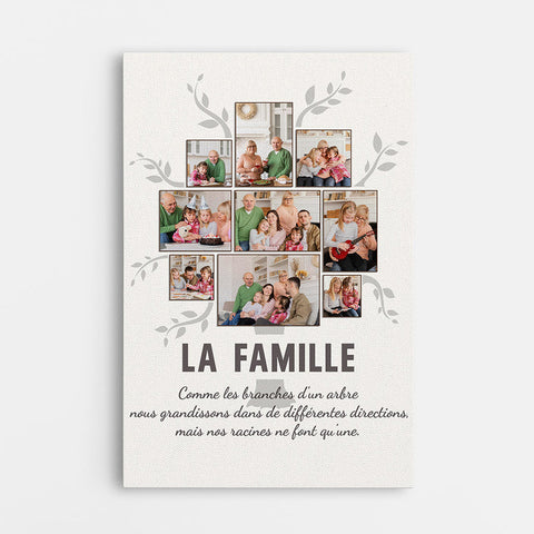 Toile Famille Personnalisée - Idée Cadeau Week End En Famille