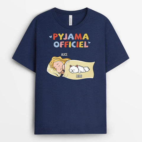 cadeau fete des meres t shirt idéal comme T-Shirt Pyjama Officiel Personnalisé