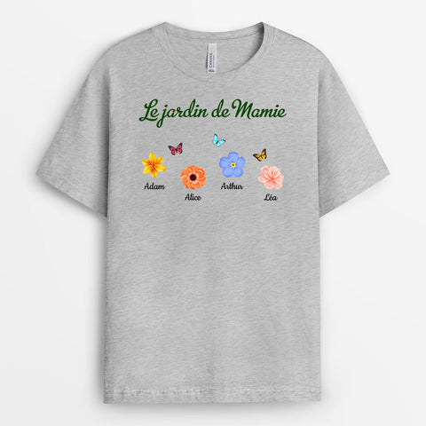 idée t shirt fete des mères pour femme passionnee de jardinage sera T-Shirt Le Jardin De Maman Personnalisé