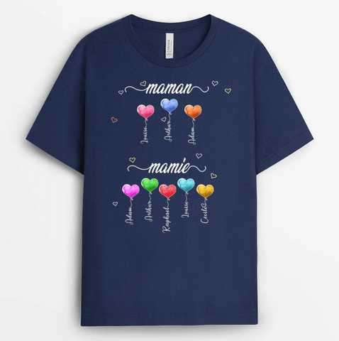 jolie phrase pour une maman t-shirt l'amour de maman coeur