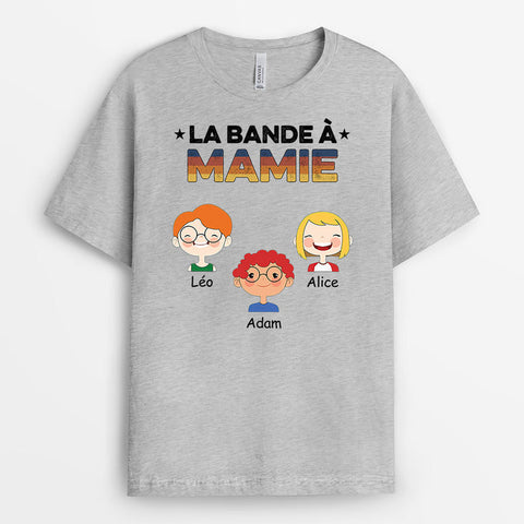 Message fête des mères avec T-Shirt La Bande À Mamie Maman Clair Personnalisé[product]