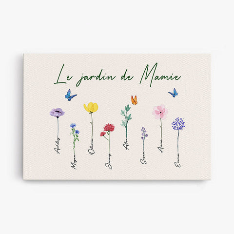 Message fête des mères avec Toile Le Jardin De Mamie Personnalisée[product]