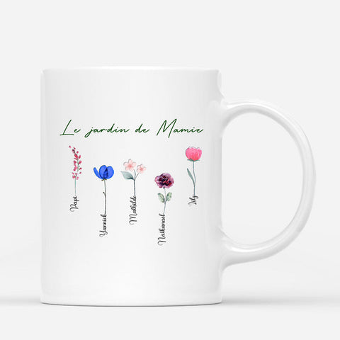 Message fête des mères avec Mug Le Jardin De Mamie Maman Personnalisé[product]