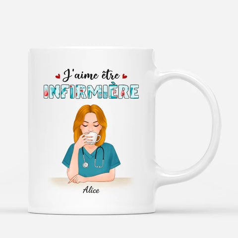 Mug J'aime Être Infirmière Personnalisé