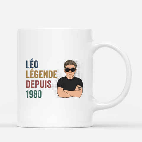 Mug Homme Cool Légende Depuis Personnalisé