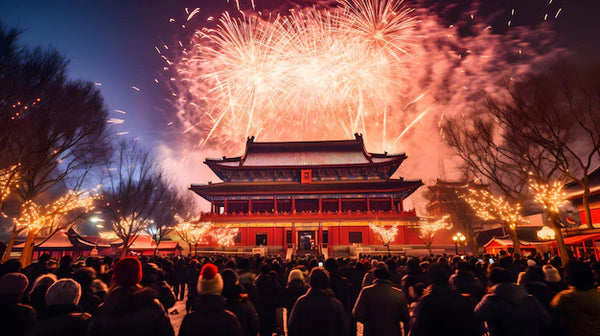 Feu d'artifice pour le nouvel an chinois de 2024