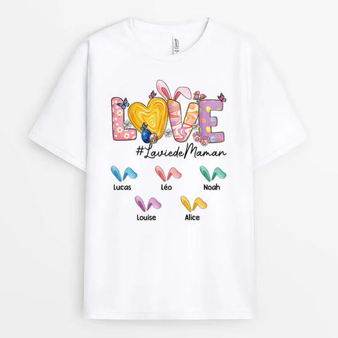 T-shirt L'Amour Dans La Vie De Mamie Personnalisé