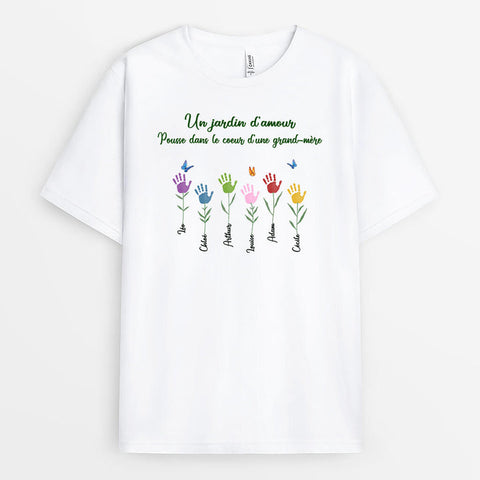 personnaliser tee-shirt soi-même T-shirt Jardin D'amour De Grand-Mère Personnalisé