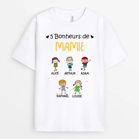 idee cadeau femme anniversaire t-shirt bonheur