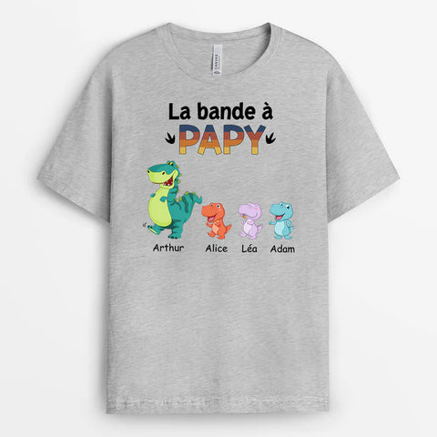 T-shirt La Bande À Papa Papy Version Dinosaure Personnalisé