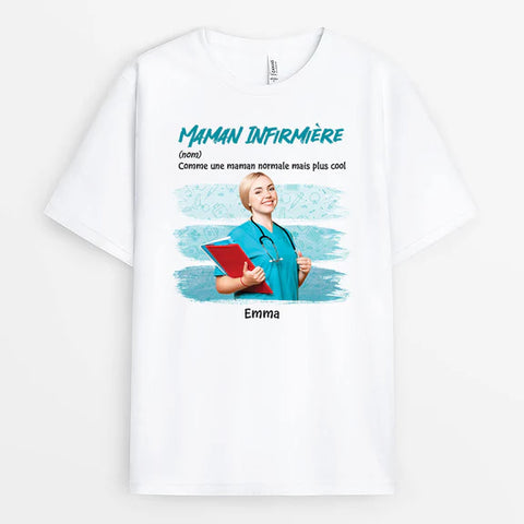 T-shirt Maman Infirmière Personnalisé