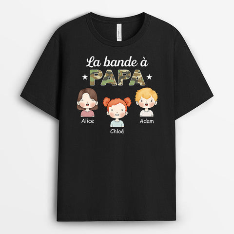 Joyeux anniversaire mon mari T-shirt La Bande Mignonne à Papa Papi Personnalisé[product]