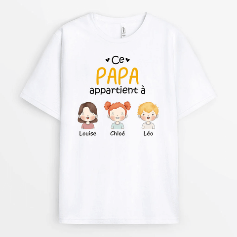 top 10 cadeau pour papa t-shirt ce papa appartient a