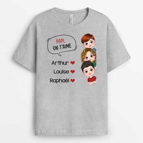 top 10 cadeaux pour papa t-shirt personnalisé on t'aime