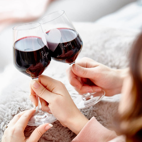 Ensemble de verres à vin personnalisés