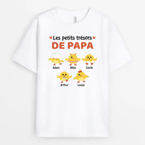 T-shirt Les Petits Trésors de Papi Papa Personnalisé