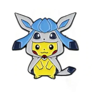 Poncho Pikachu Glaceon enamel pin - Kawaii Xo