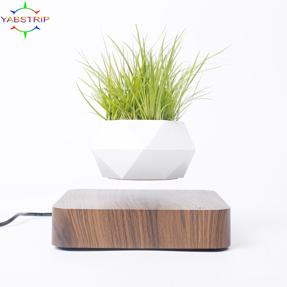 Levitating Air Bonsai Planter: Magnetic Suspension Floating Pot for Home Desk Decor