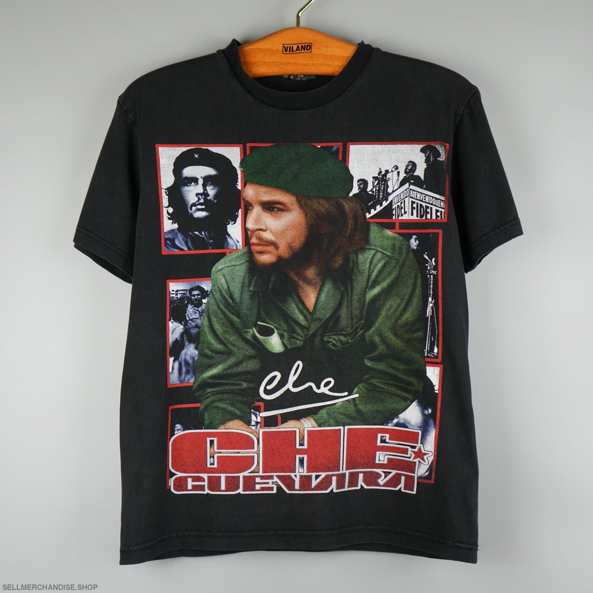 Shirts, Vintage Che Guevara All Over Print Black Tshirt Size Medium