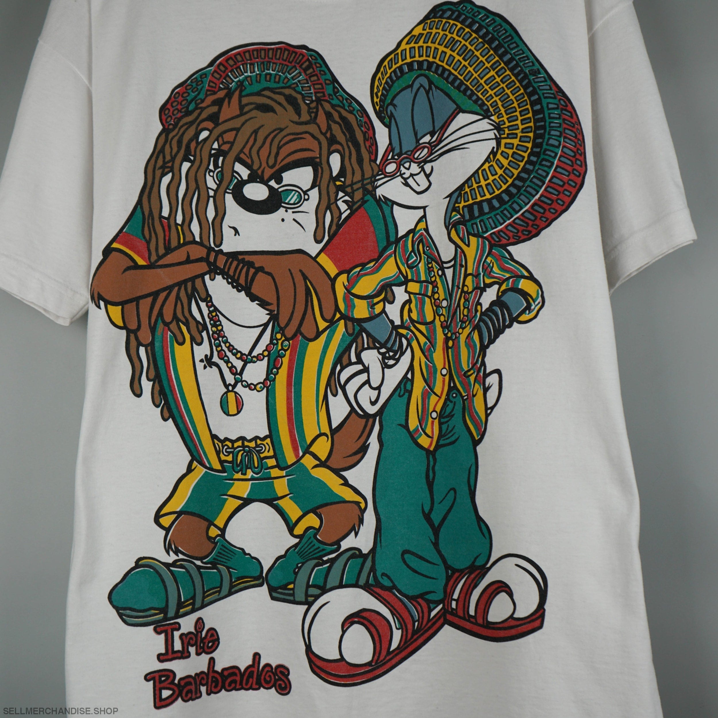 Vintage 1990s Bugs Bunny & Taz Rasta t-shirt