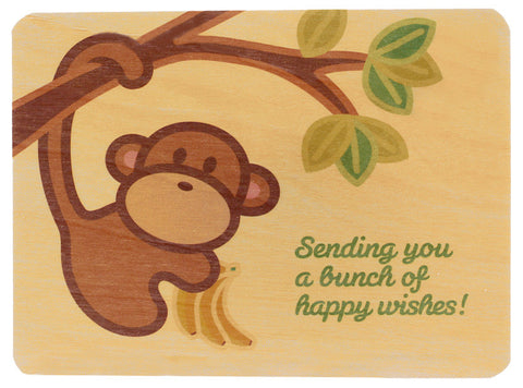 monkey wood card