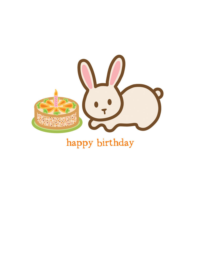 Rabbit Birthday Card – wanart.com