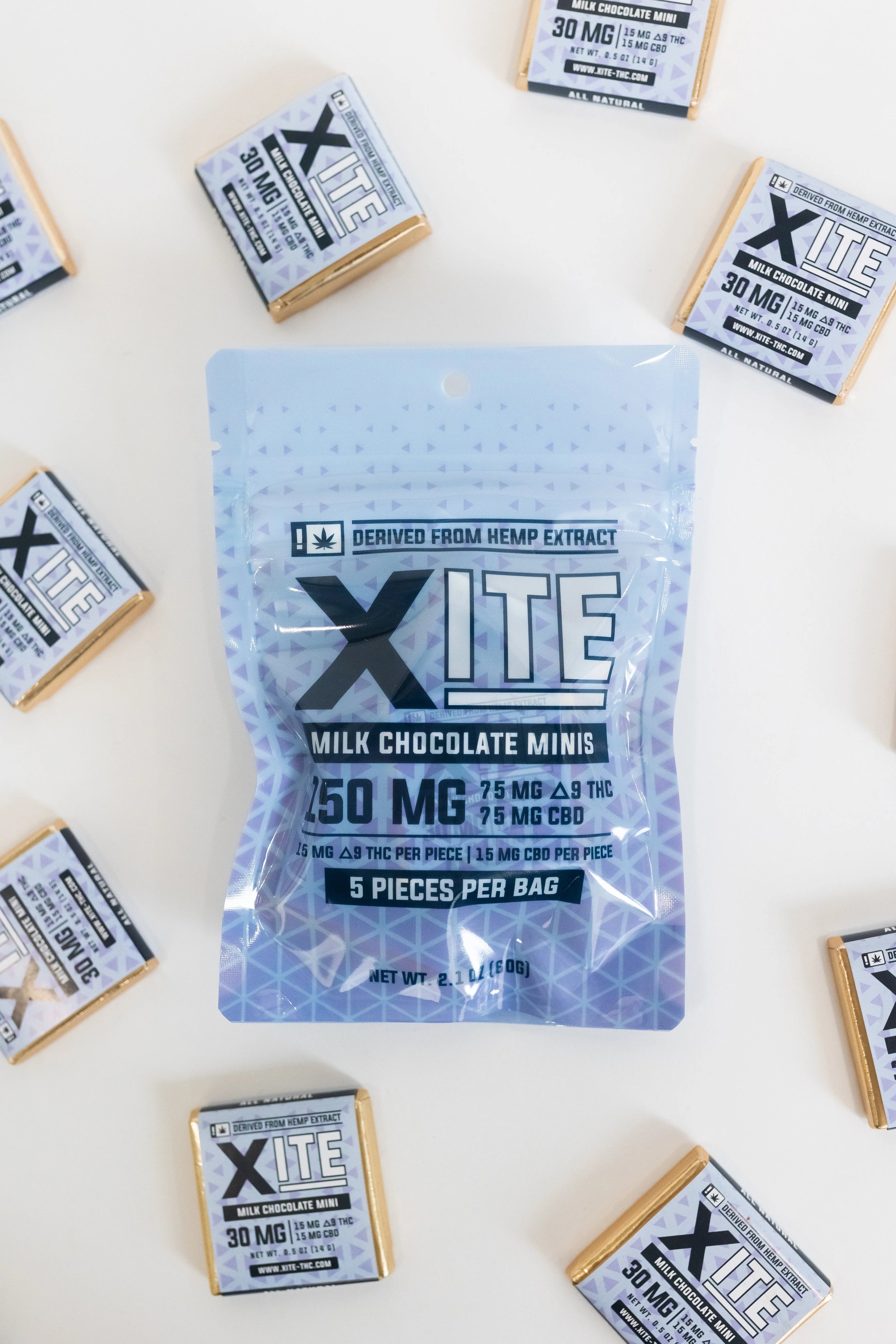 Xite Delta 9 Milk Chocolate Minis (5ct) 150mg
