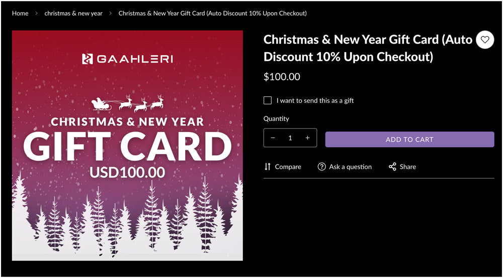 Christmas & New Year Gift Card