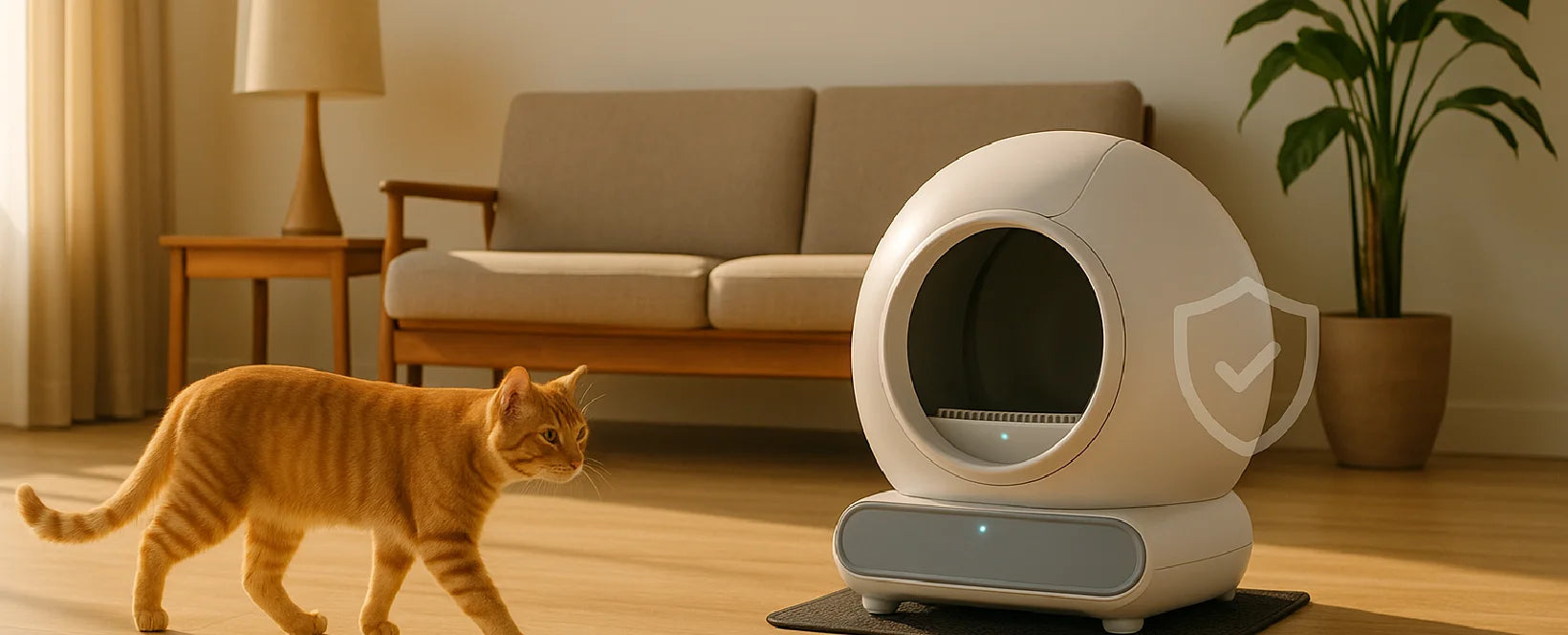 Veilige automatische kattenbak