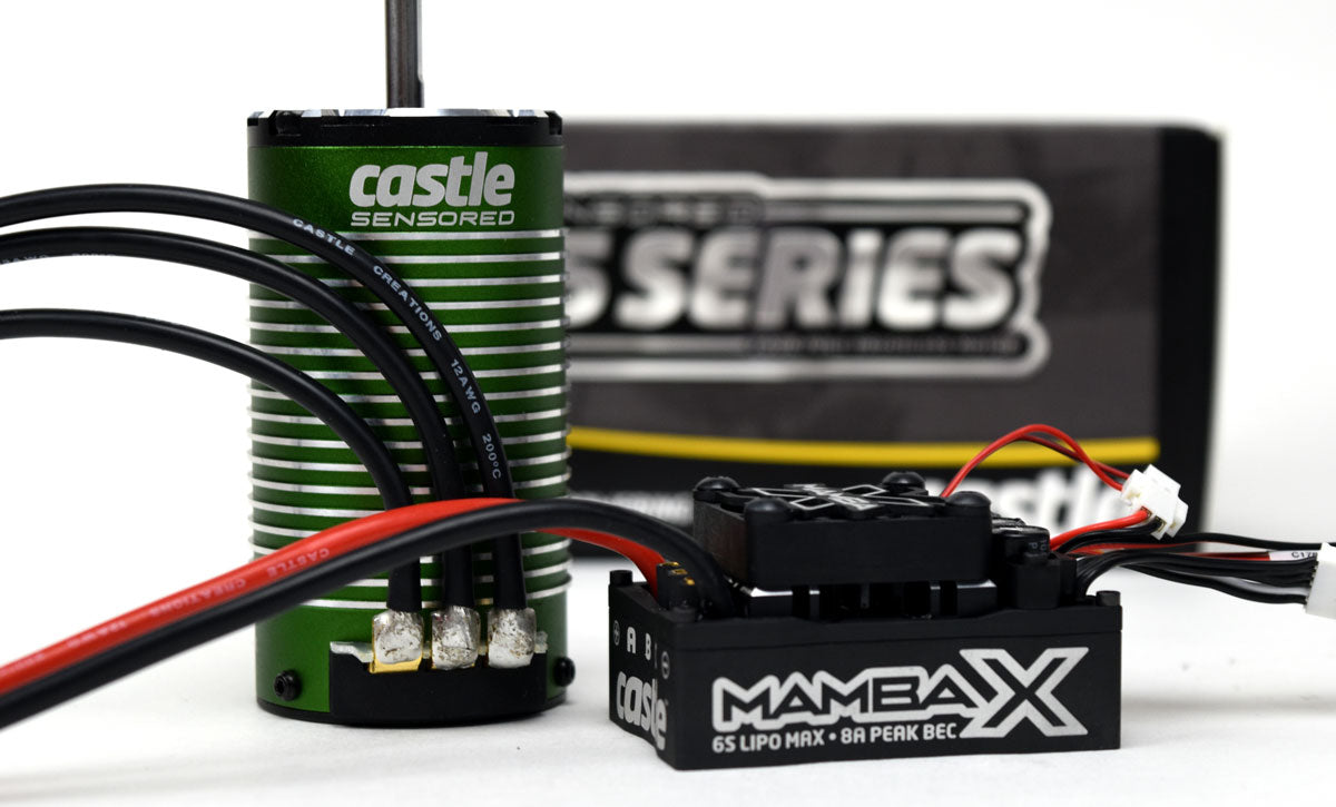 Castle Creations Mamba X Waterproof 1/8 Brushless Combo 1515 Sensored Motor 2200kV