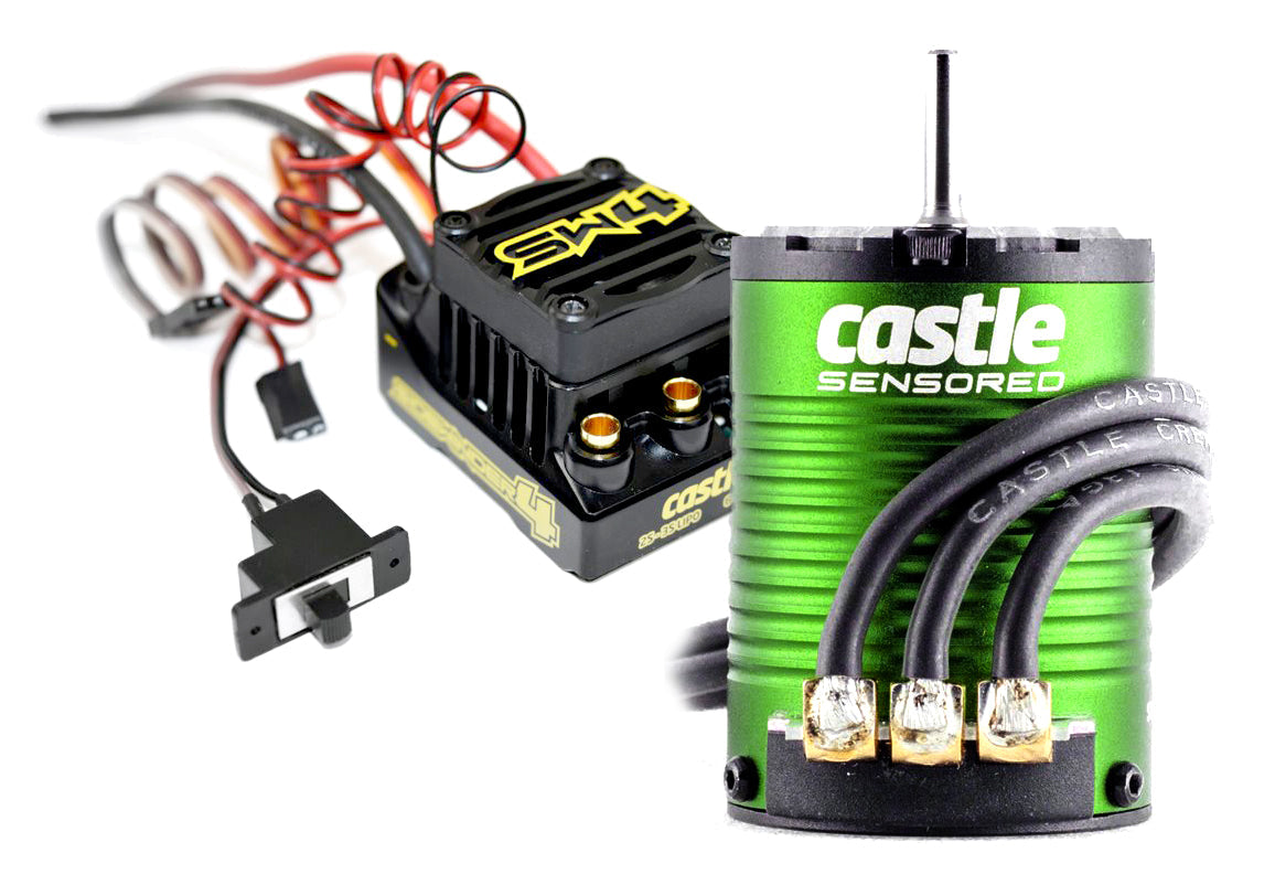 Castle Creations Sidewinder SW4 Waterproof 1/10 ESC Motor Combo 1406 4600kV Basher Edition