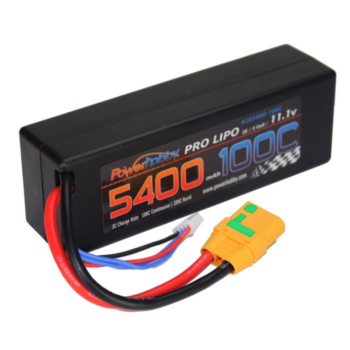 Powerhobby 3S 11.1V 5400MAH 100C Hard Case Lipo Battery w/ XT90 Connector