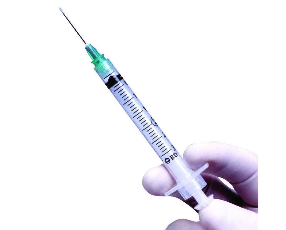 1 mL Insulin Syringe, U-100 Luer Slip Tip with Detachable Needle, 25 Gauge  x 1 Inch