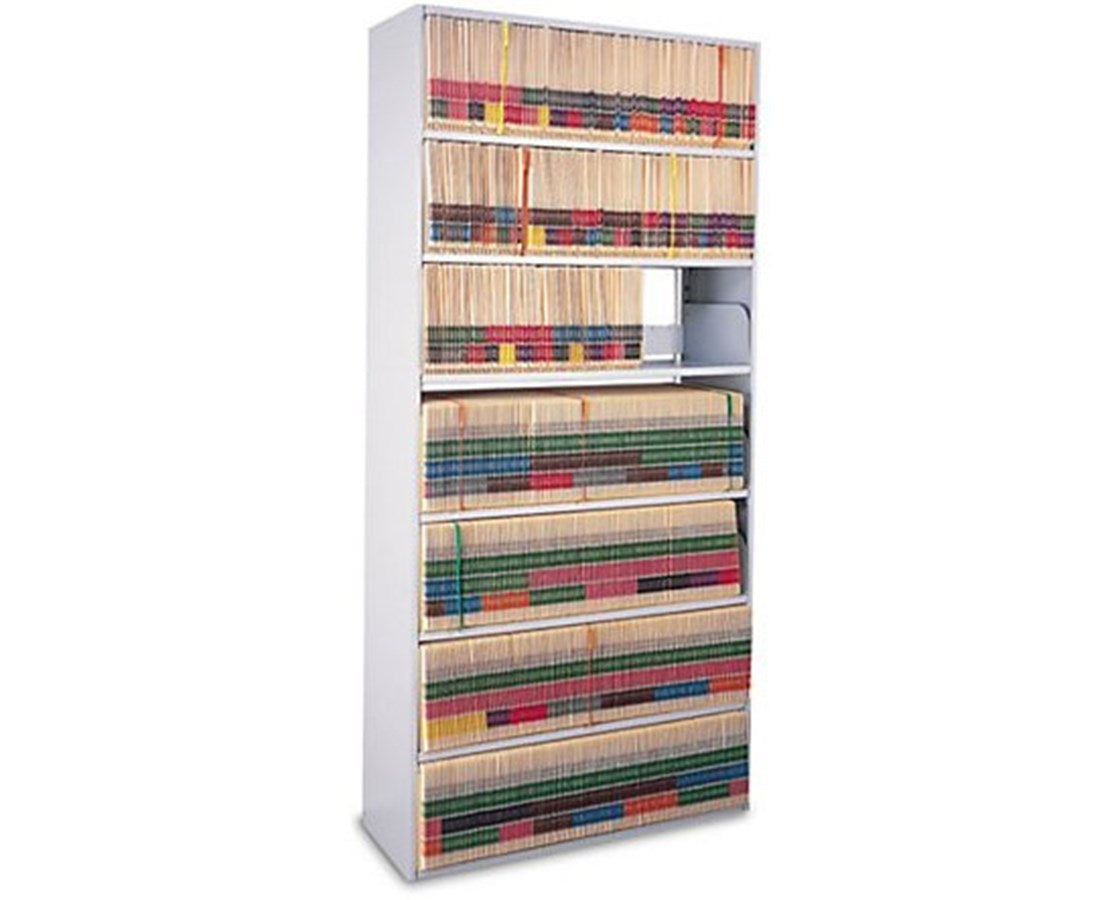 4-Post Filing Double Entry - Adder Unit Open 'T' Upright Legal Size 7 Openings 42" Wide