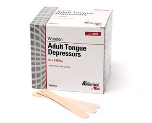 Dynarex Tongue Depressors Wood, Senior 6, Non-Sterile, with Precision Cut  and Polished Smooth Edges, 1 Case (10 Boxes of 500)