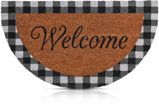 Black And White Buffalo Check Welcome Mat