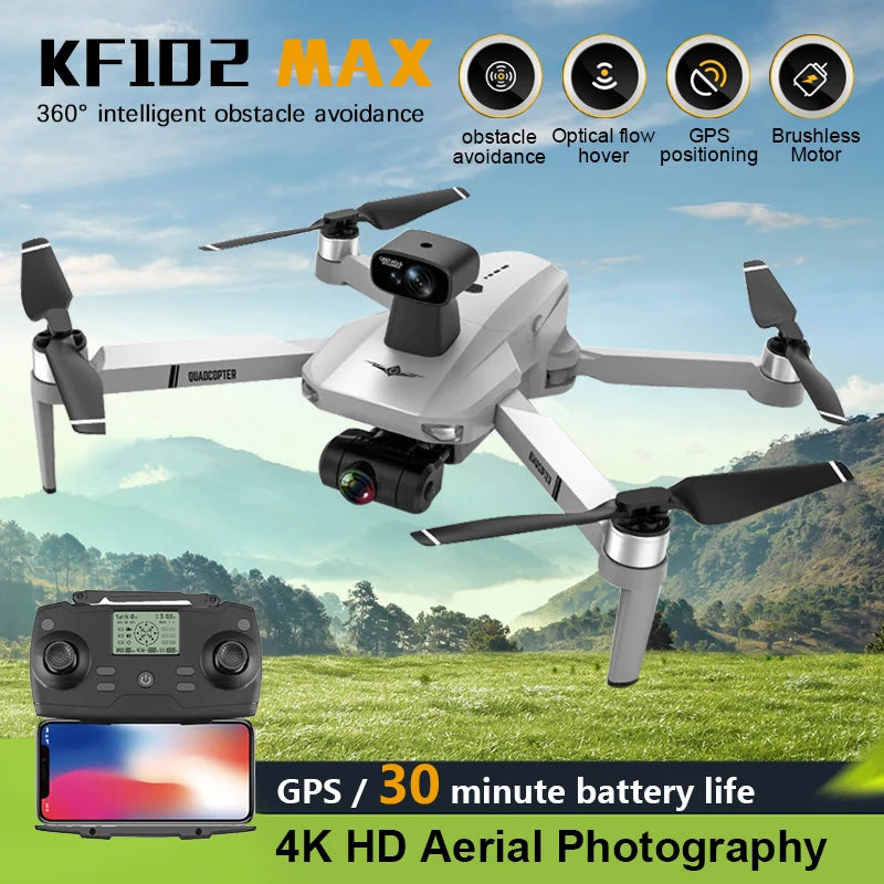 Professional KF102 Drone with 4K Dual Camera